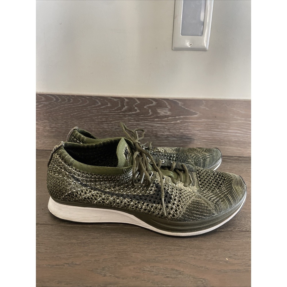 Size 9 Nike Flyknit Racer Rough Green Sneakers‎ 526628